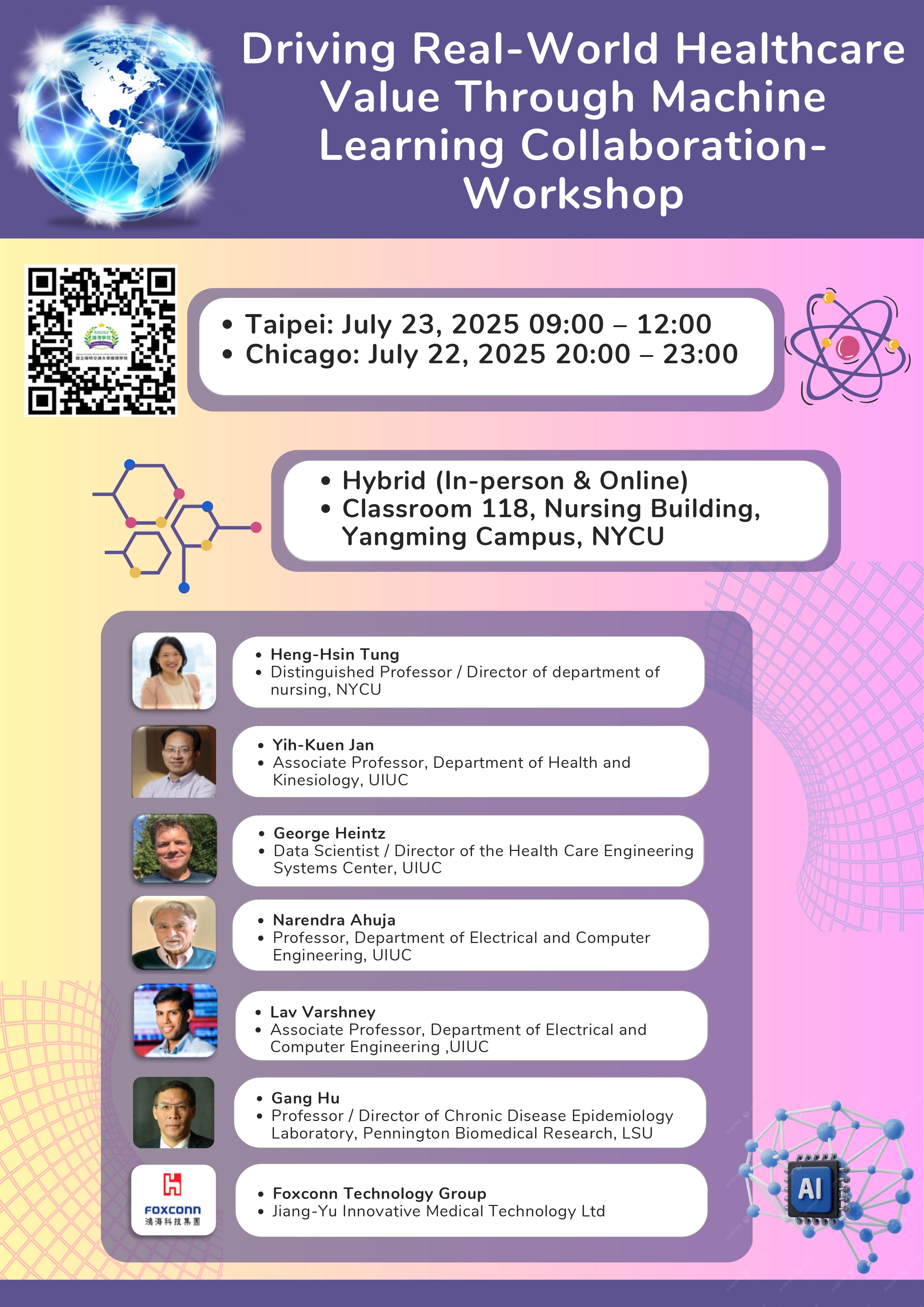 NYCU × UIUC × Tungs’ Hospital × TMU × NTU × Foxconn -Workshop