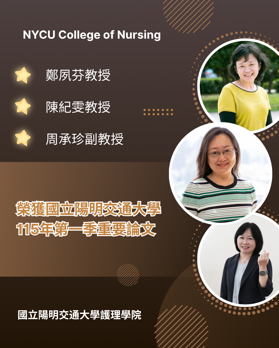 115年國立陽明交通大學第一季重要期刊論文